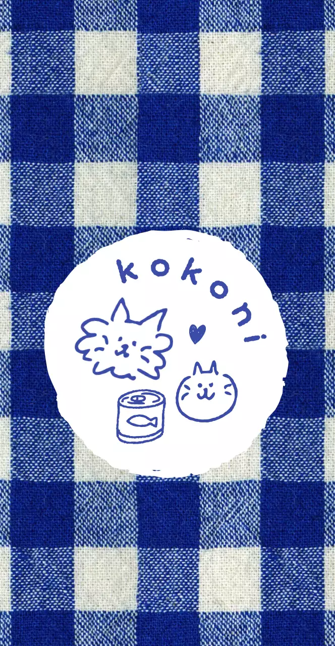 青 手書き 猫 シール