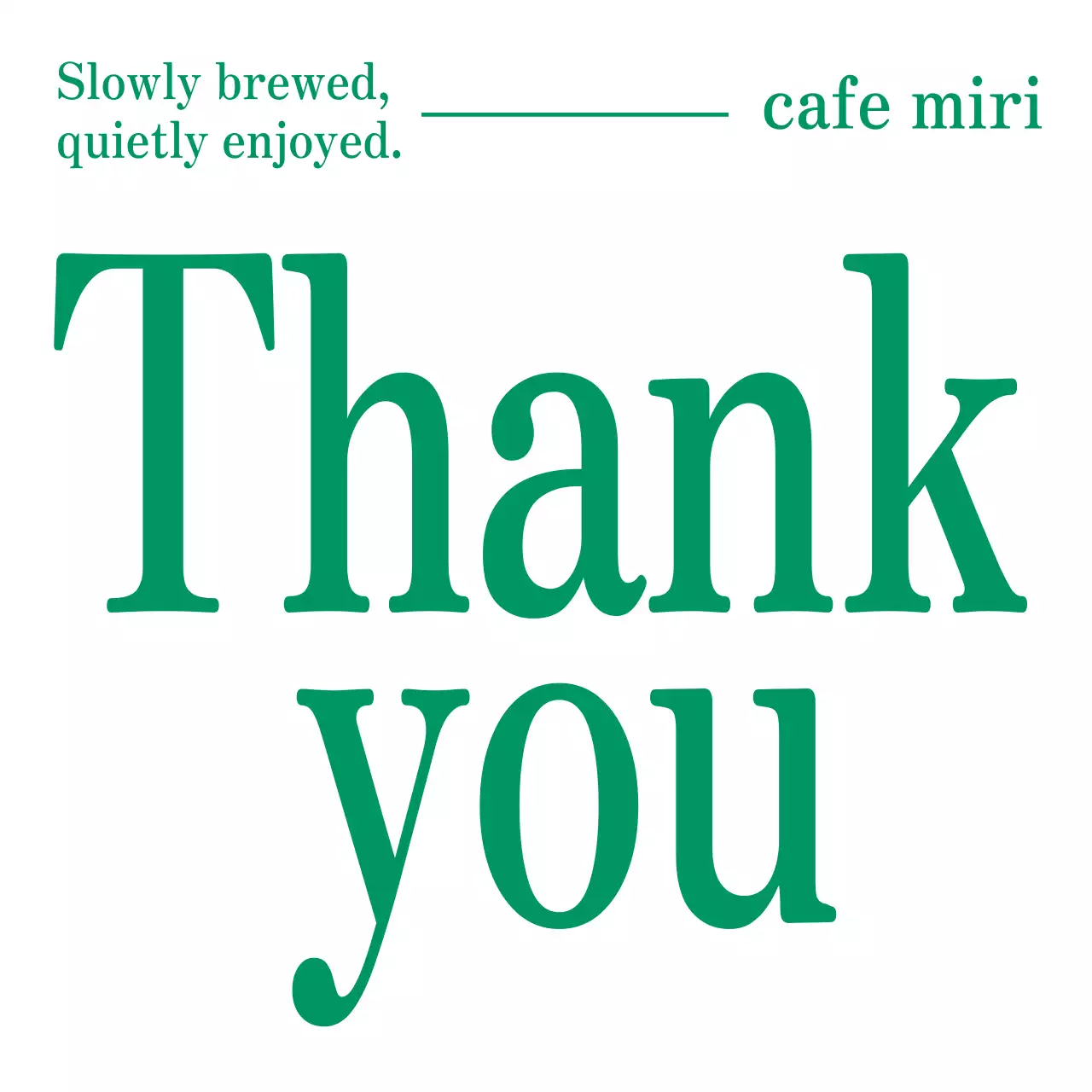 白 シンプル カフェ メモ サンキュー