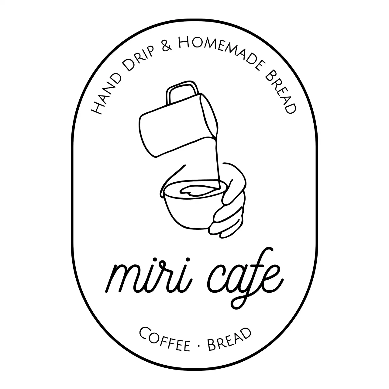 黒 シンプル カフェ ロゴ シンボルロゴ