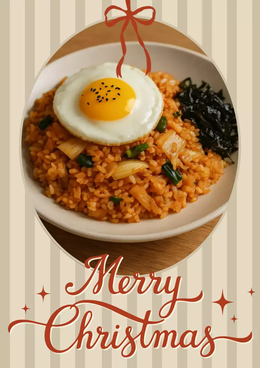 빨강 빈티지 크리스마스 포스터