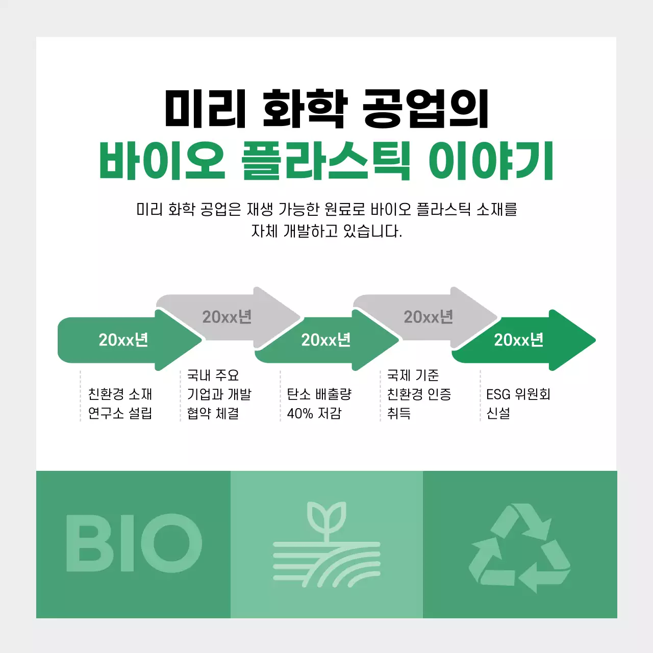 초록 심플 환경 보호 홍보