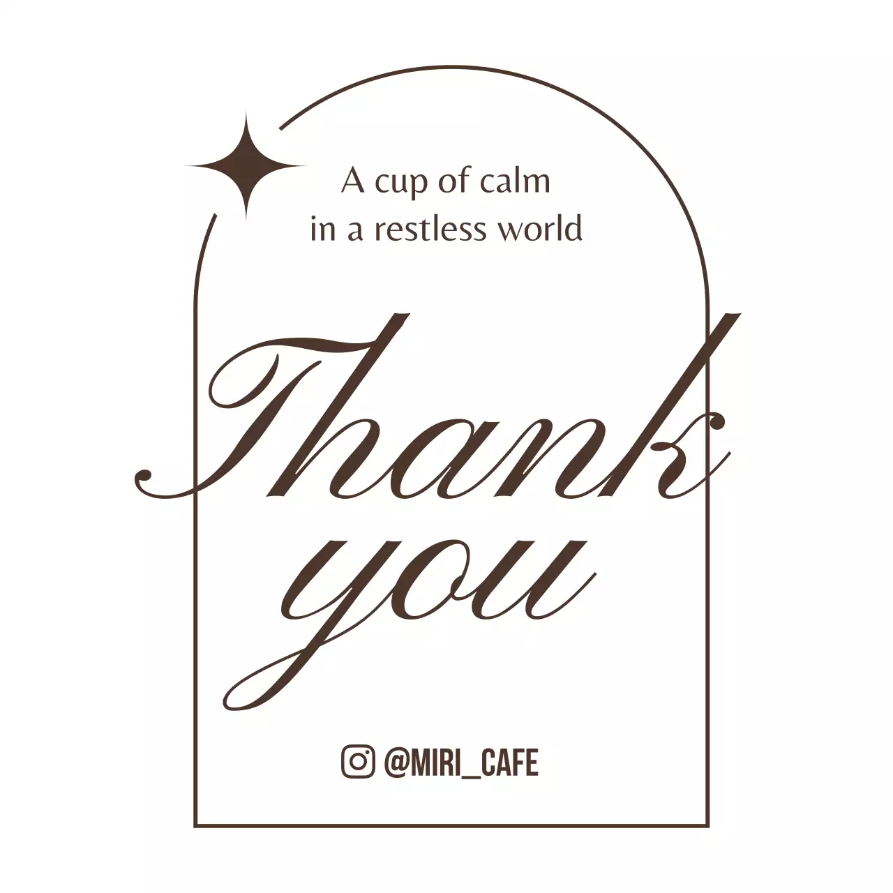 茶色 シンプル プラカップ サンキュー