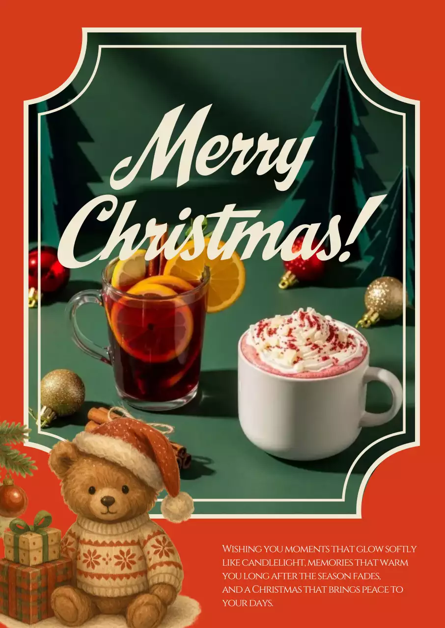 빨강 빈티지 크리스마스 축제