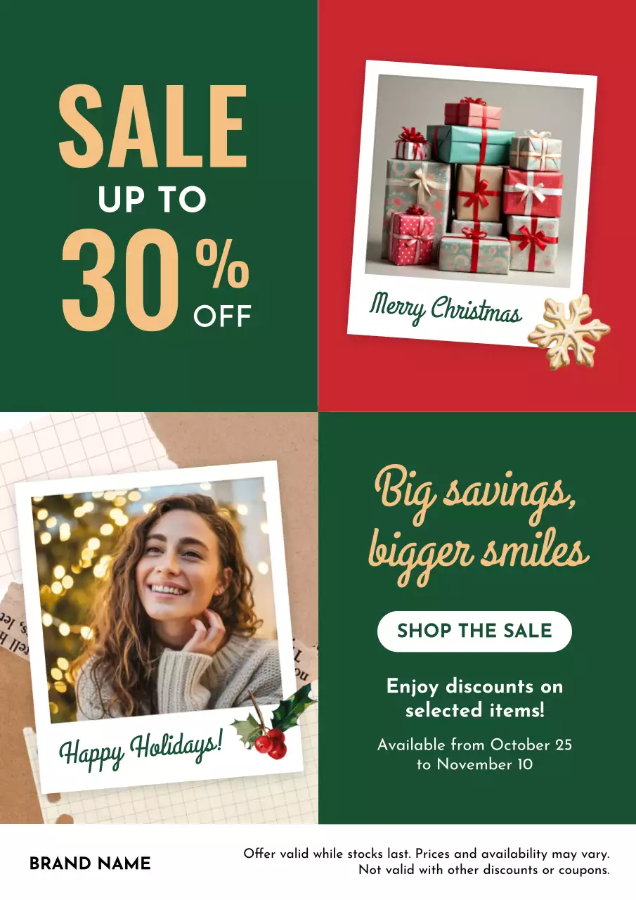 Green Festive Sale Promotion Poster