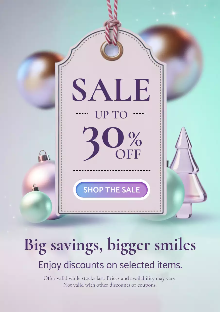 Purple Elegant Sale Promotion Poster