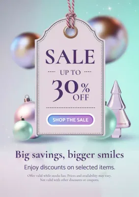 Purple Elegant Sale Promotion Poster