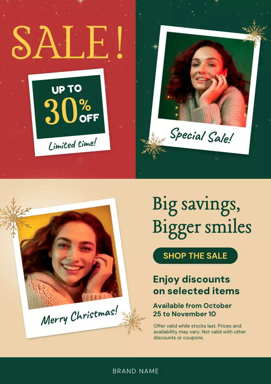 Red Modern Holiday Promotion Poster