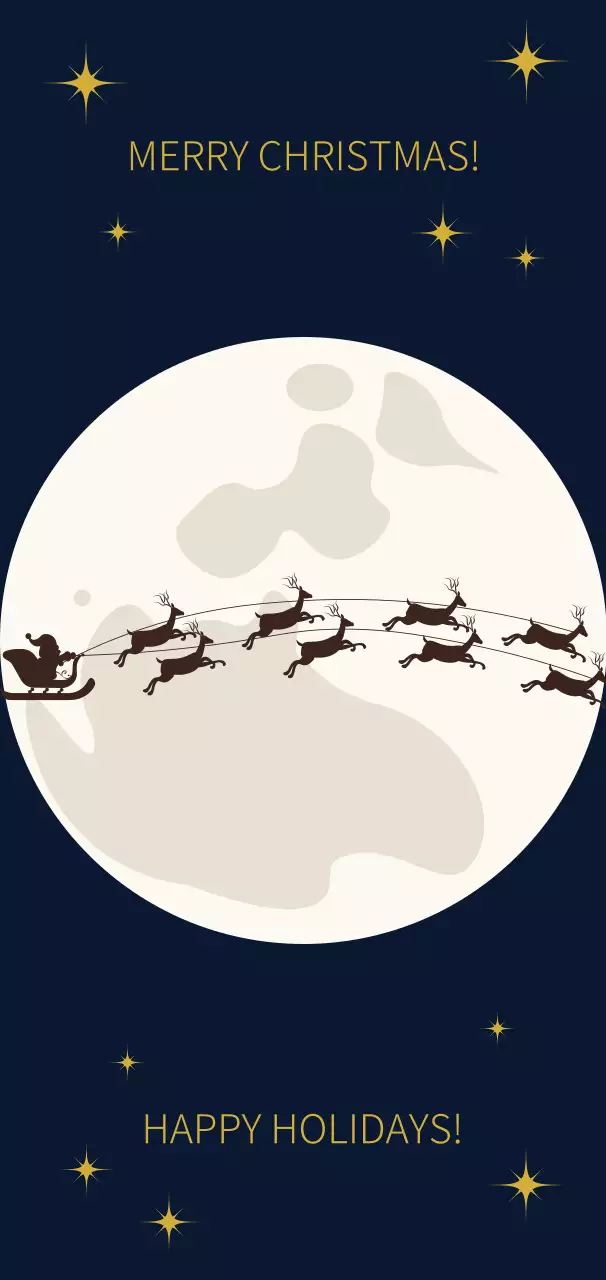 남색의 클래식한 크리스마스 밤하늘 모바일