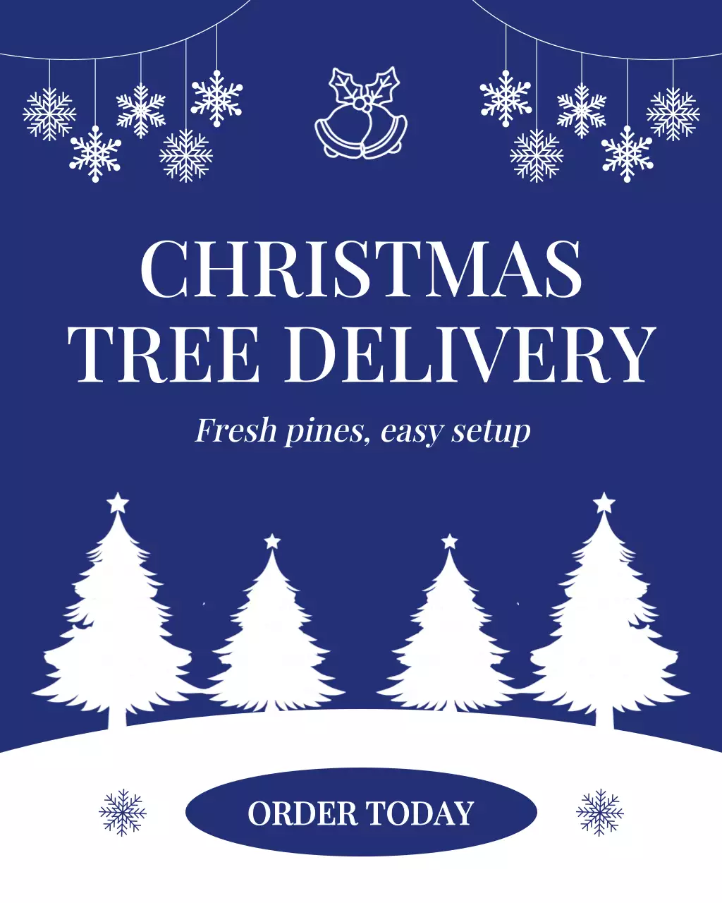 파랑 심플 크리스마스 광고