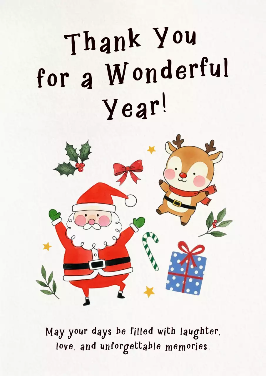 Red Festive Holiday Greeting Poster