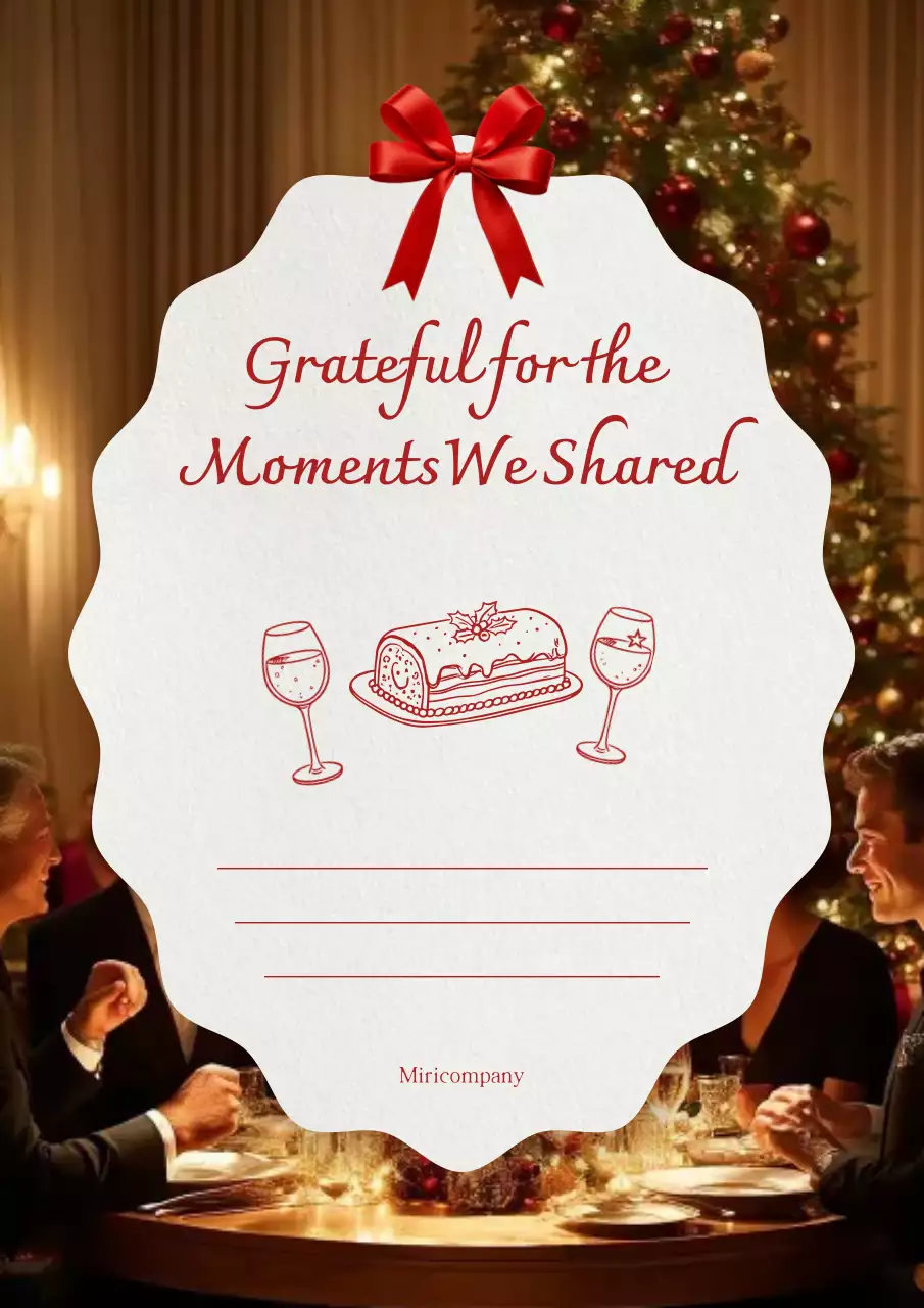 Red Elegant Holiday Greetings Poster