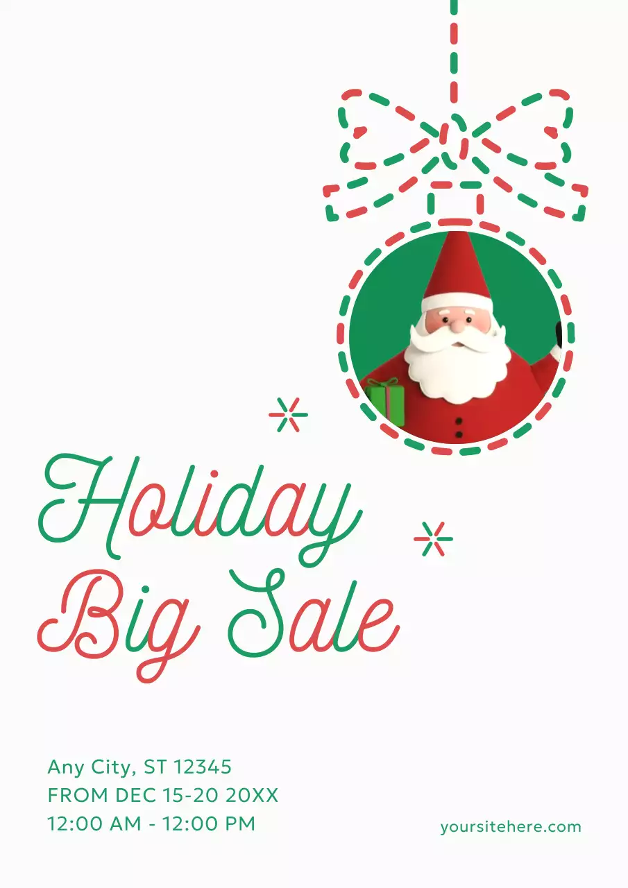 Red Festive Holiday Promotion Poster