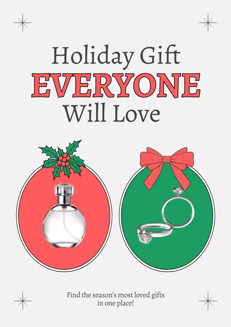 Red Elegant Holiday Promotion Poster