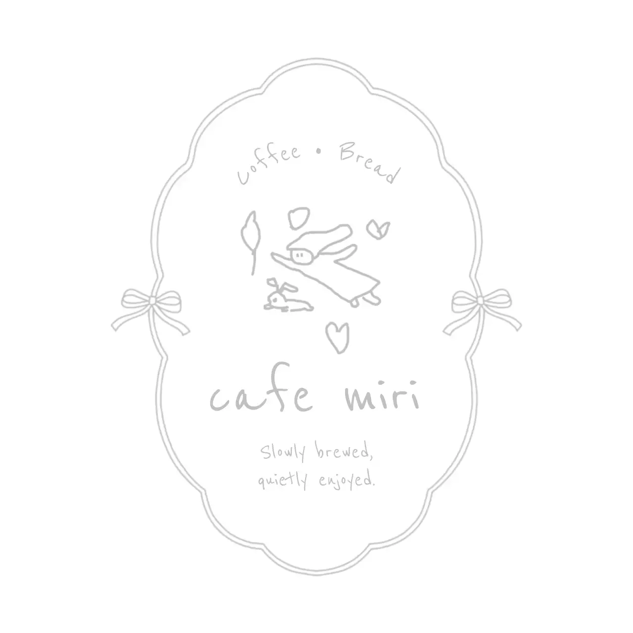 グレー 子供向け カフェ ロゴ シンボルロゴ