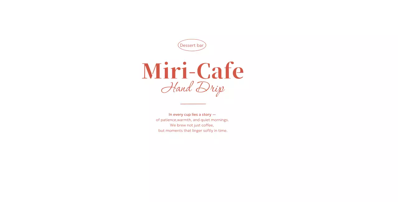 赤 シンプル カフェ ロゴ 感性テキスト