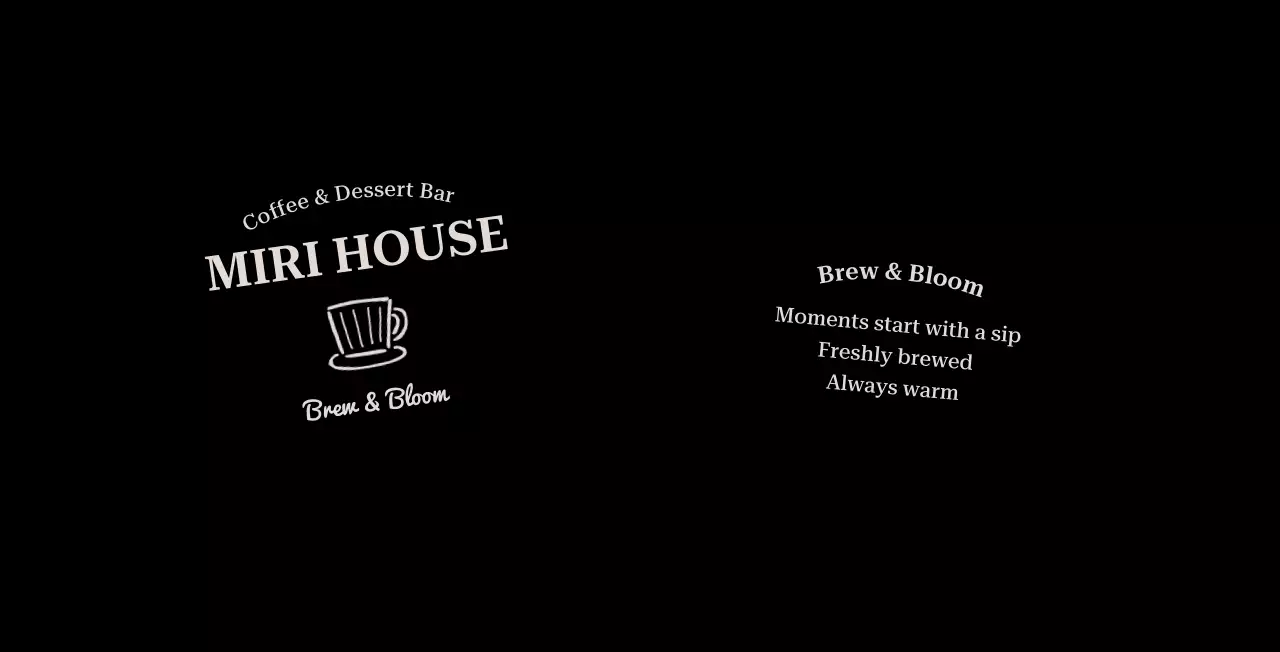 黒 シンプル コーヒー ロゴ ロゴテキスト