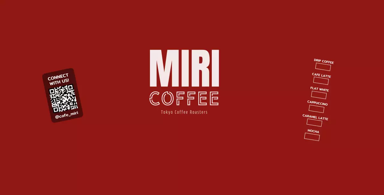 赤 モダン カフェ 紙コップ キューアールとチェック