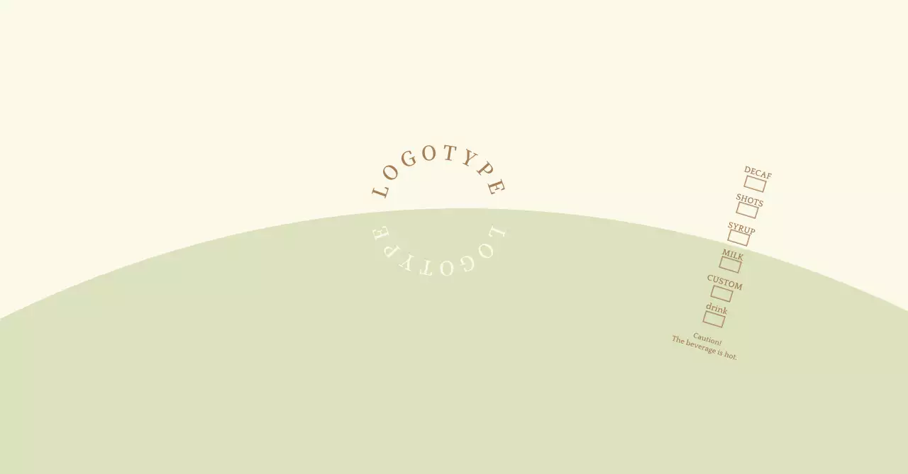 アイボリー シンプル ロゴ ラベル