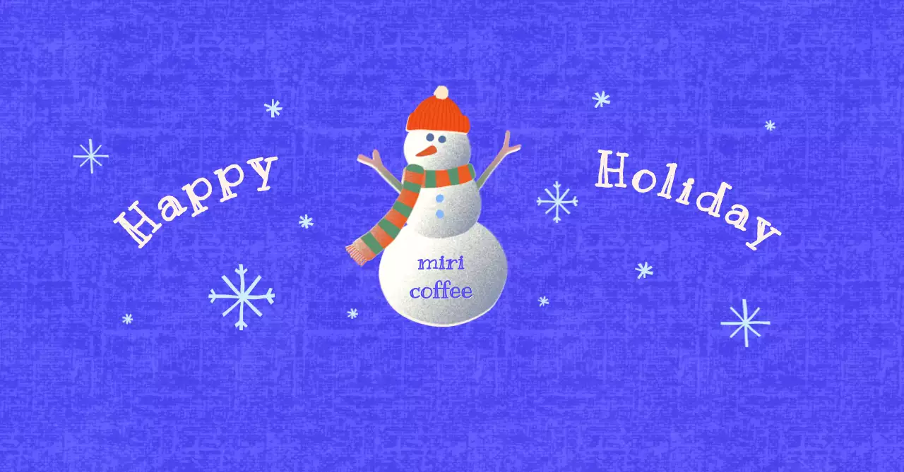 青 かわいい 雪だるま ポスター