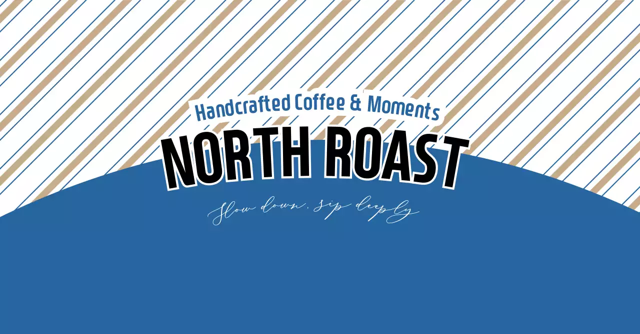 青 シンプル コーヒー ラベル