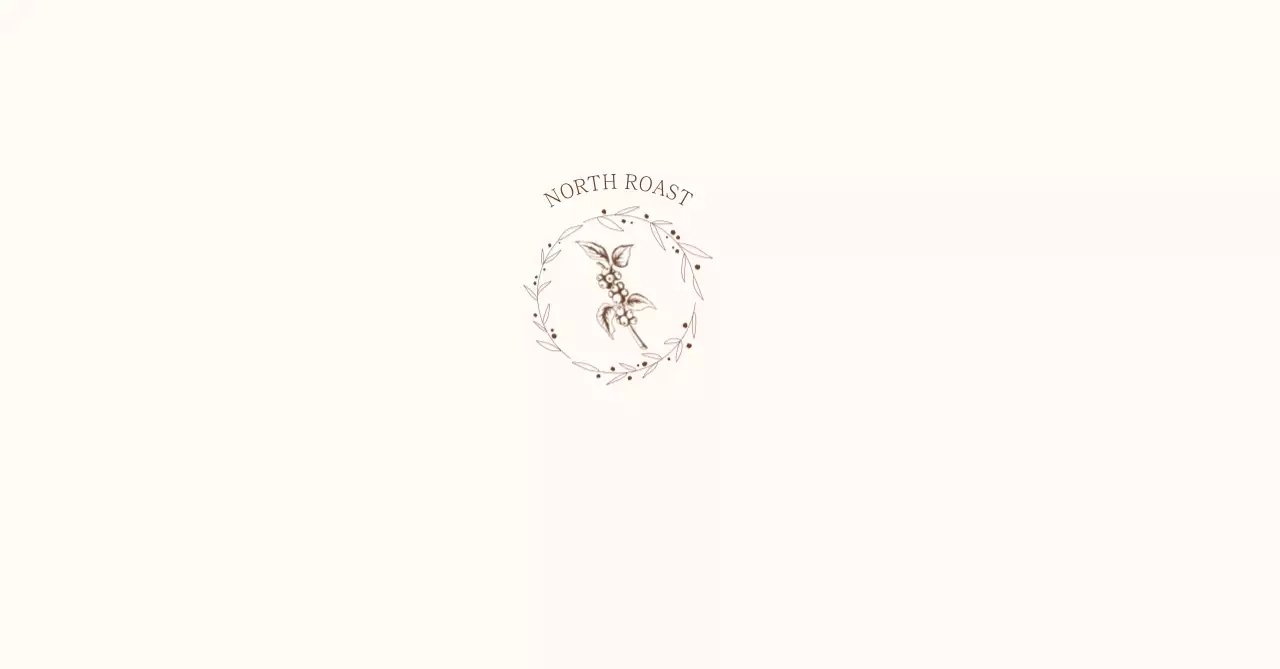 アイボリー シンプル コーヒー ロゴ