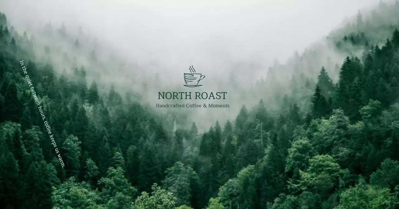 緑 シンプル コーヒー ロゴ