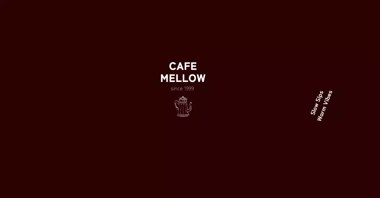 茶色 シンプル カフェ ロゴ