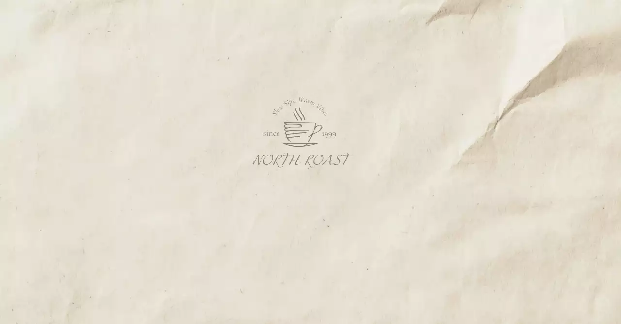 ベージュ シンプル カフェ ロゴ