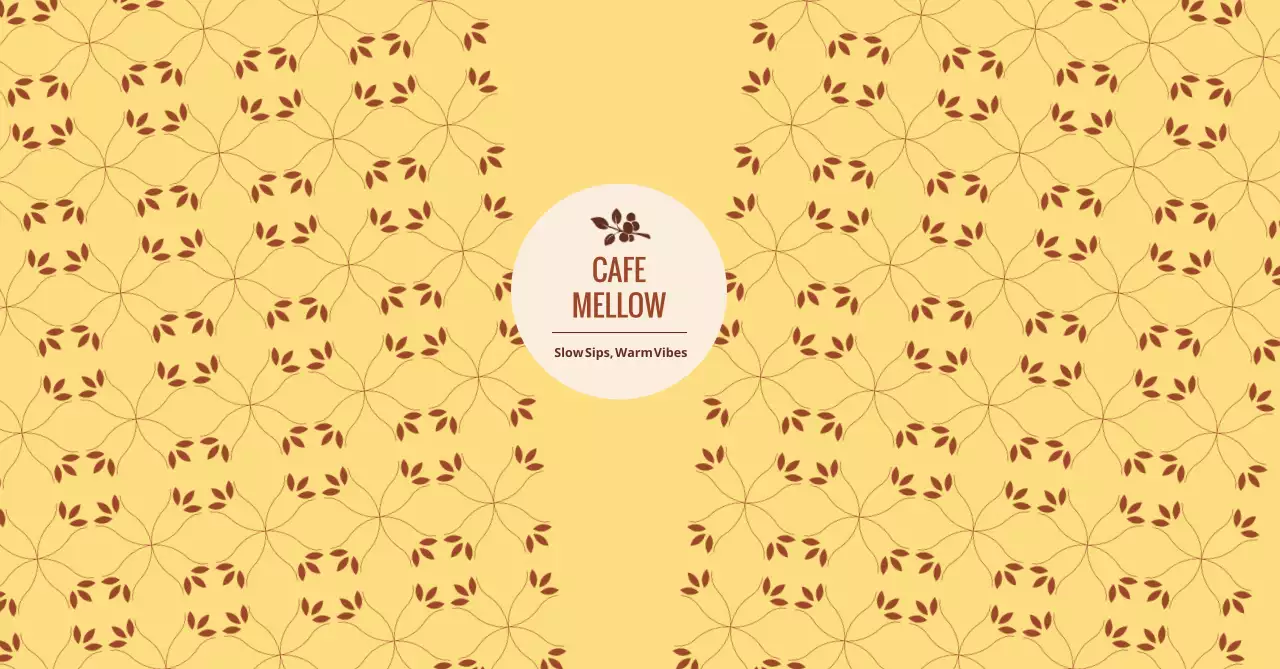 黄色 シンプル カフェ ロゴ