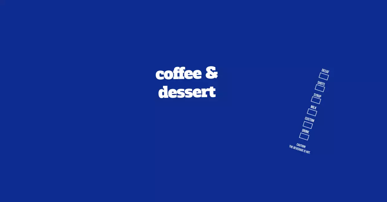 青 シンプル カフェ メニュー