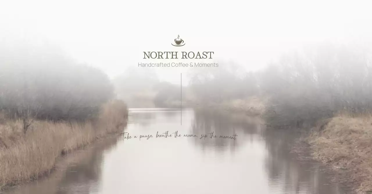 グレー シンプル コーヒー ポスター