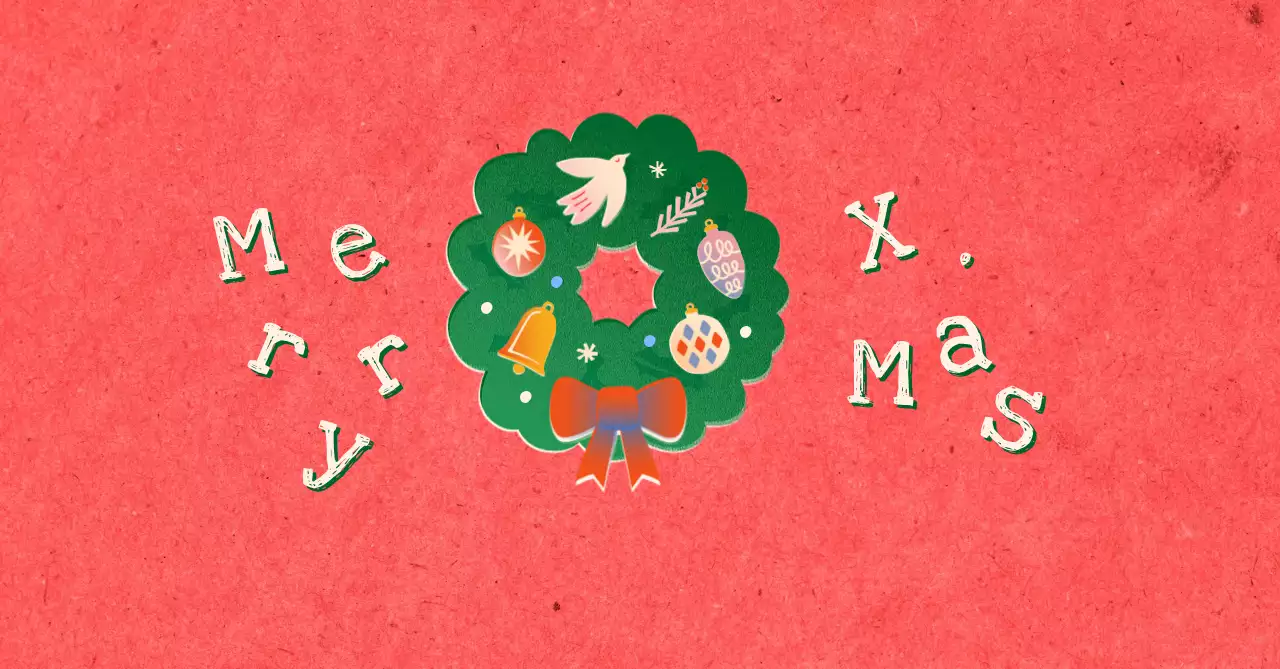 赤 かわいい クリスマス ポスター