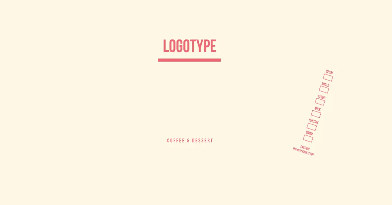 アイボリー シンプル コーヒー 名刺