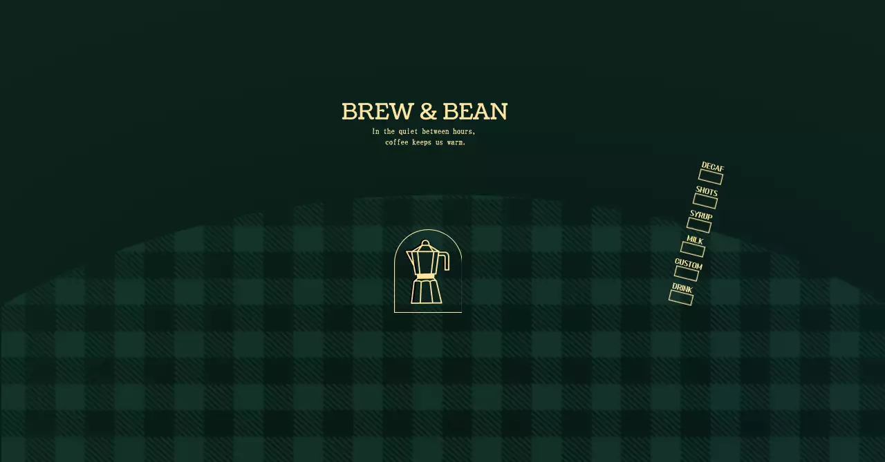 黒 モダン コーヒー メニュー