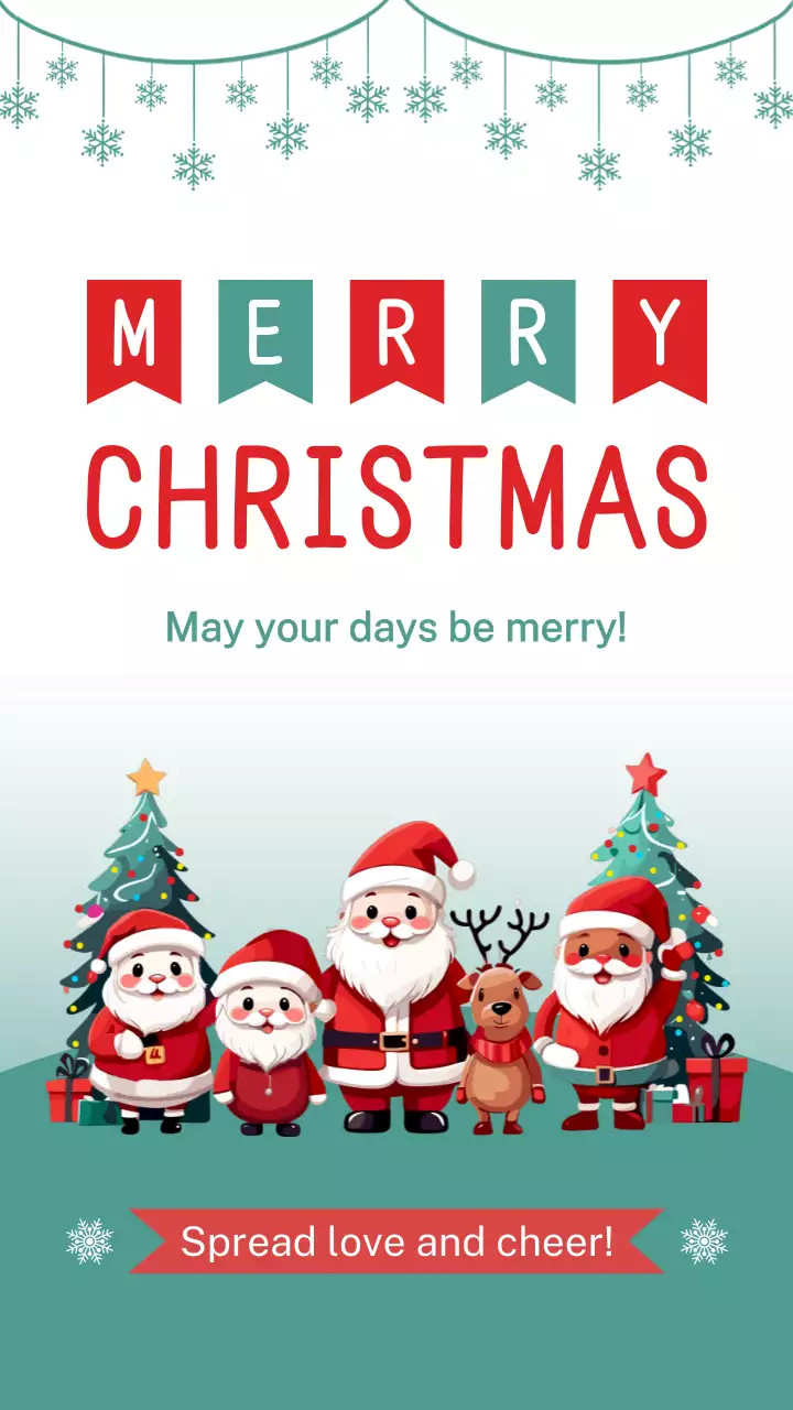 빨강 아기자기한 크리스마스 축제