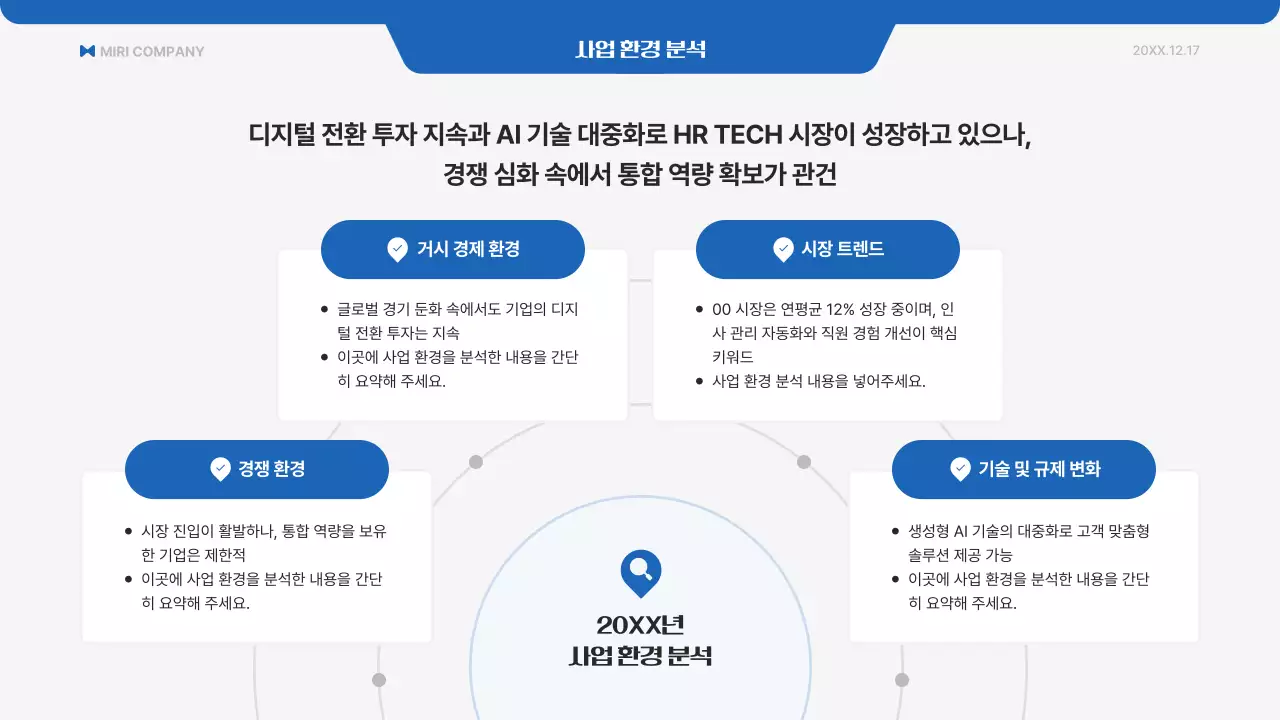 파랑 모던 사업 계획서 안내