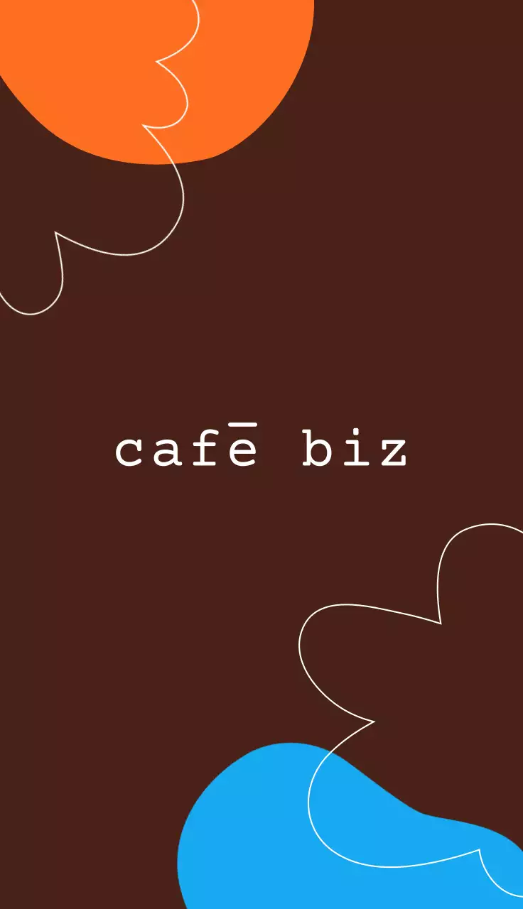 갈색 모던 카페 홍보