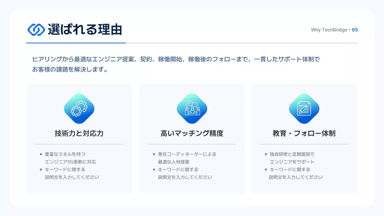 青 モダン 会社案内 プレゼンテーション