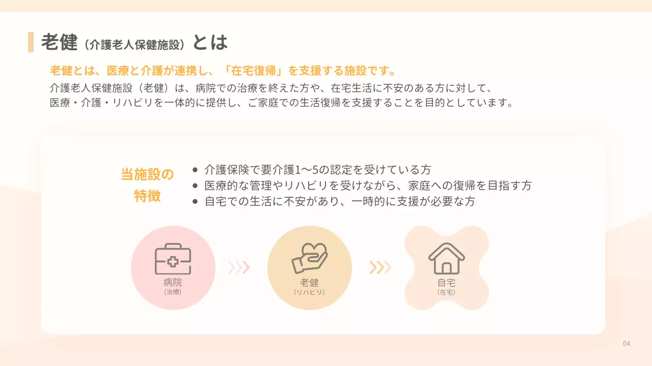 ピンク シンプル 介護 資料