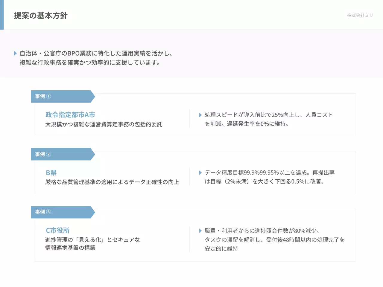 白 モダン 事務 提案書