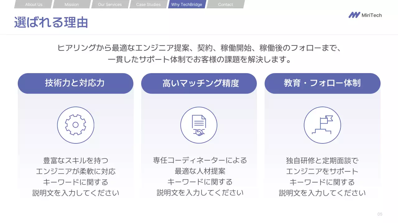 白 モダン 会社案内 プレゼンテーション