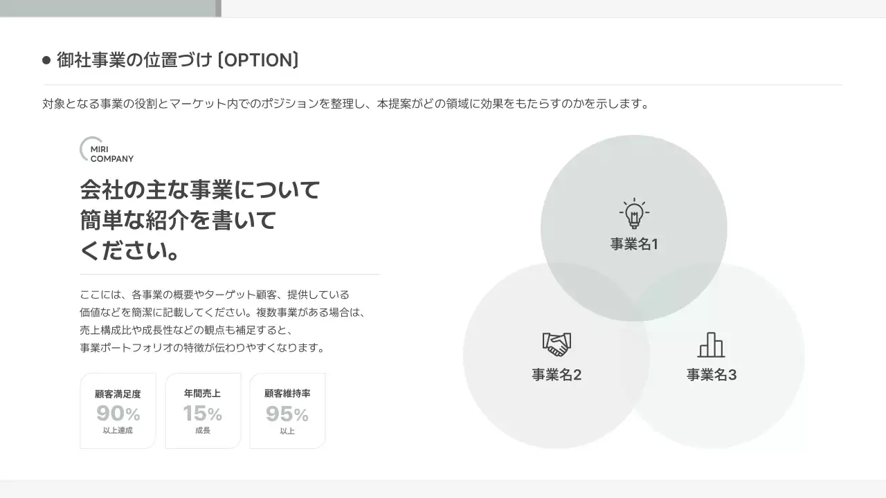 ミント シンプル ビジネス 提案書
