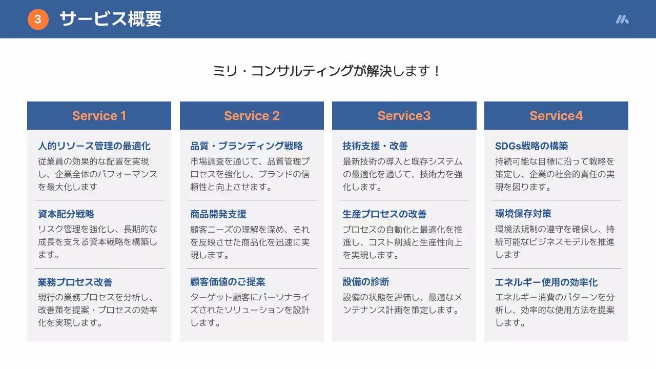 青 シンプル ビジネス 提案書