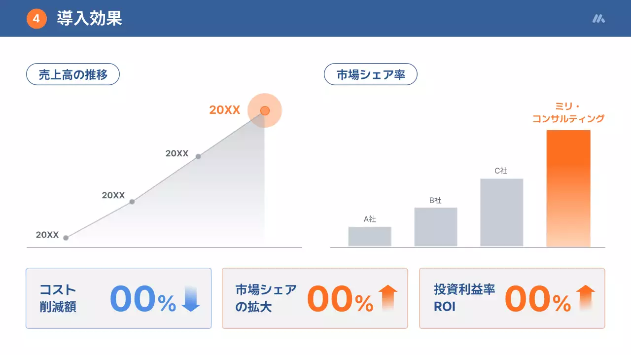 青 シンプル ビジネス 提案書