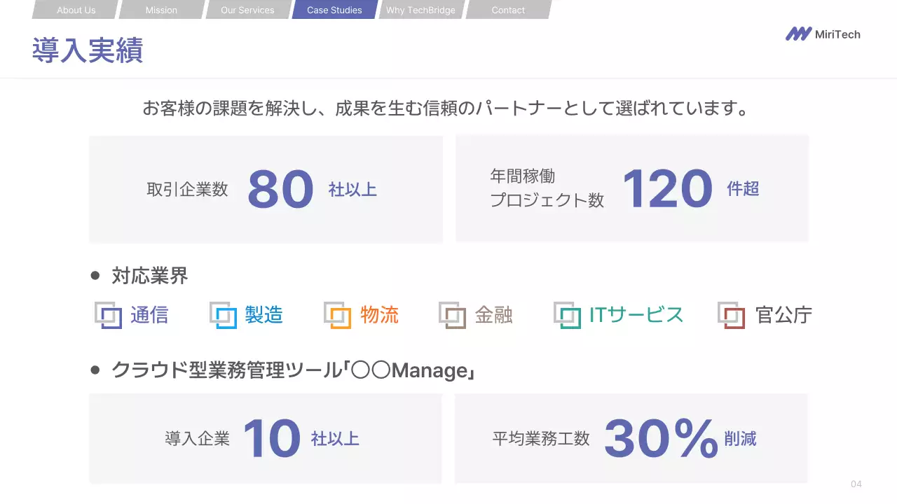 白 モダン 会社案内 プレゼンテーション