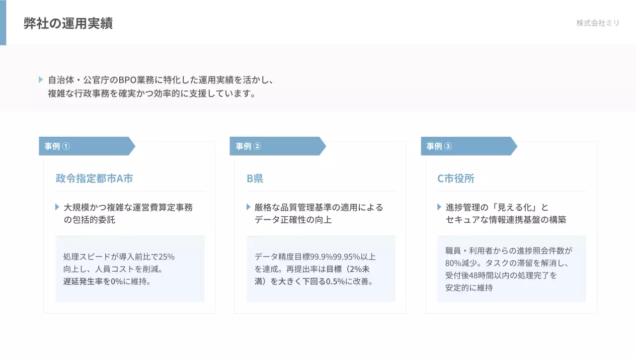 白 モダン 事務 提案書