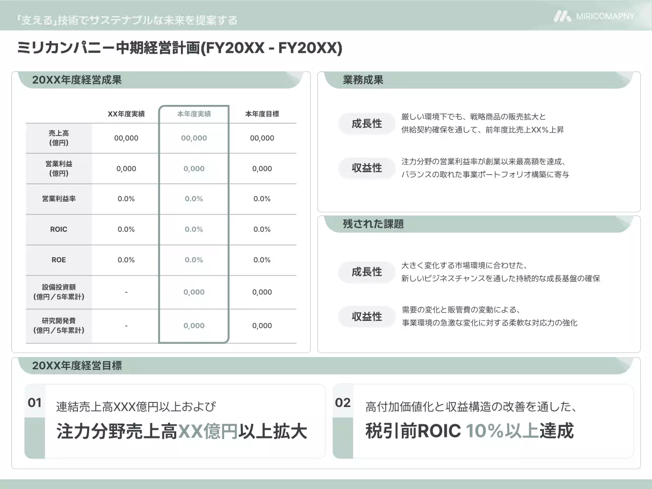 グレー シンプル ビジネス 計画書