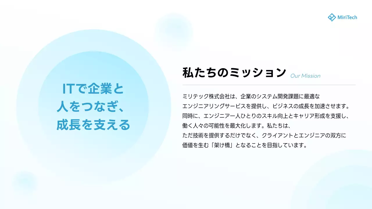 青 シンプル 会社案内 プレゼンテーション