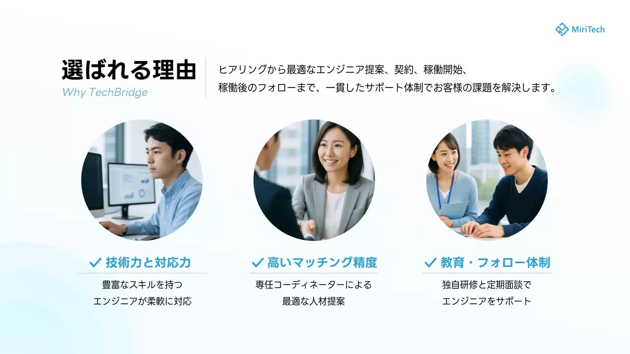 青 シンプル 会社案内 プレゼンテーション