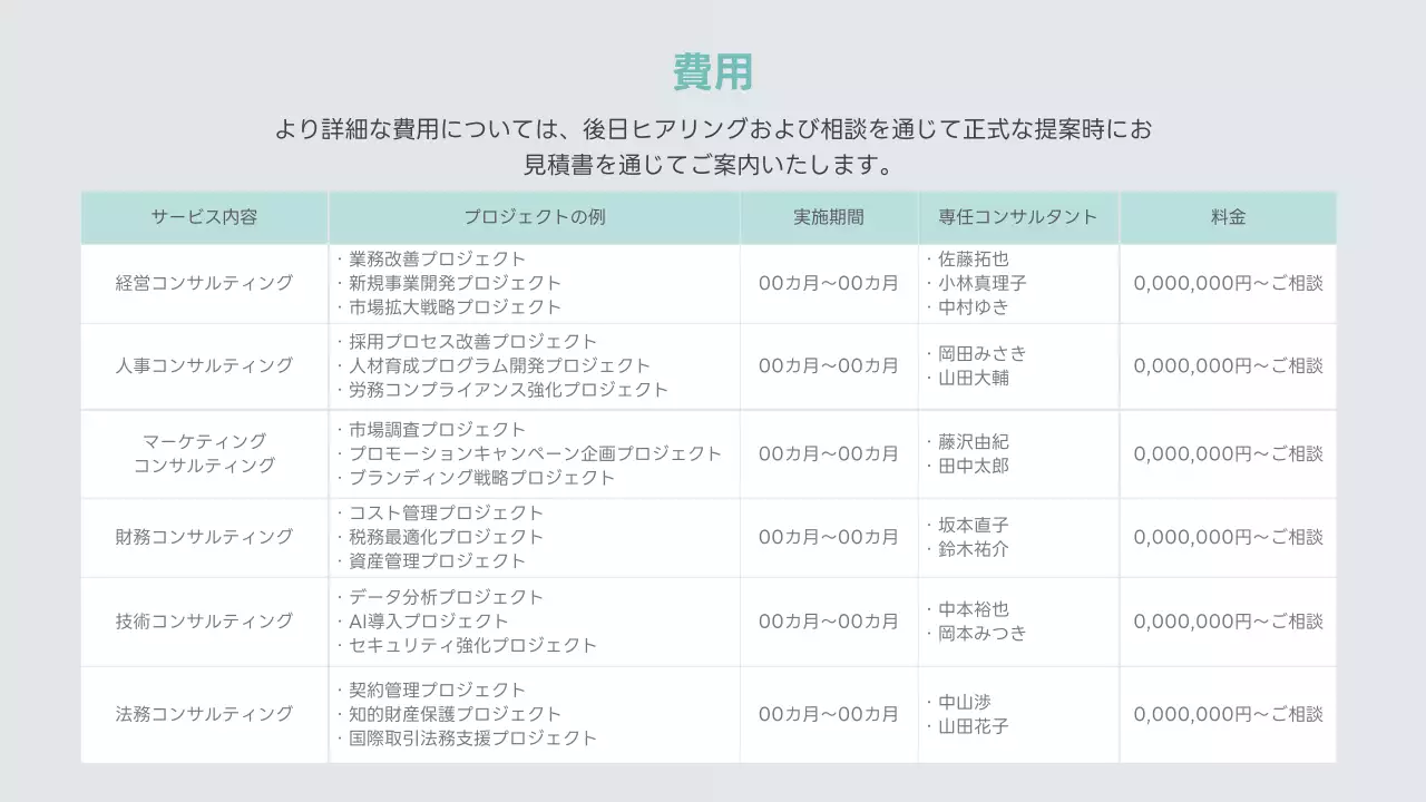 グレー シンプル ビジネス 提案書
